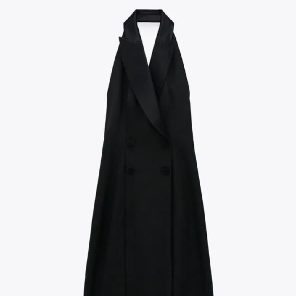 NWT **LIMITED EDITION** Zara Black Halter Dress, L